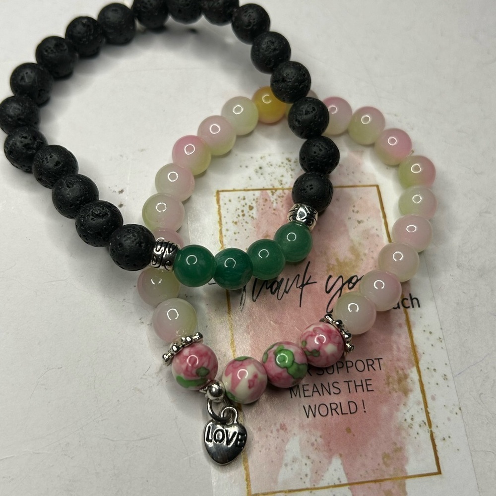 Mixed Gemstone Love Bracelet